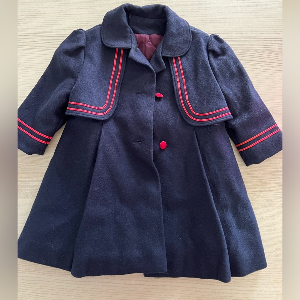 vintage girls peacoat
